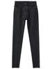 Women's Slim-Fit High-Waisted Grey Denim Jeans with Stretch, Spring/Autumn 2026 Collection, Body-Shaping Pencil Pants