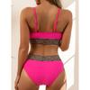 Sport High Waist Women Bikini New Sexy Scoop Push Up Swimsuit Mujer Bathing Suit Teen Young Girl Tank Top Biquini Swimwear