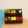 Japanese Dollhouse Mini Simulation Fruit Snacks Shelf Model Miniature Ornament Shooting Props