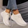 Fashion Casual Breathable Mesh Lace Up Sports Sneakers Women 2025 Autumn Comfort Soft Sole Running Shoes Non Slip Low Heel Sneakers