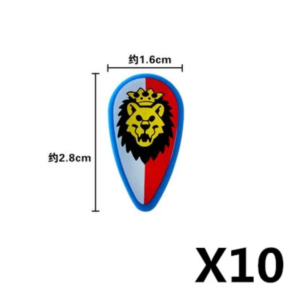 MOC Blocuri de Construcții Militare Figurine Soldați Medievali Accesorii Arme Leu Roșu Vultur Negru Cavaler Armură Scut Mini Cărămizi