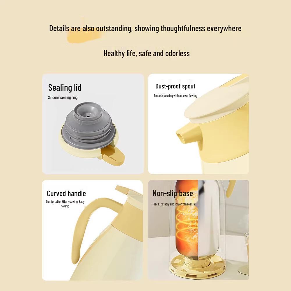 2026 Large Capacity Glass Thermos Flask: Ideal for Students and Dorms, Keeps Water Hot