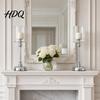 Glass Candle Holder Holder European Style Pillar Metal Tall Candlestick for Decorative