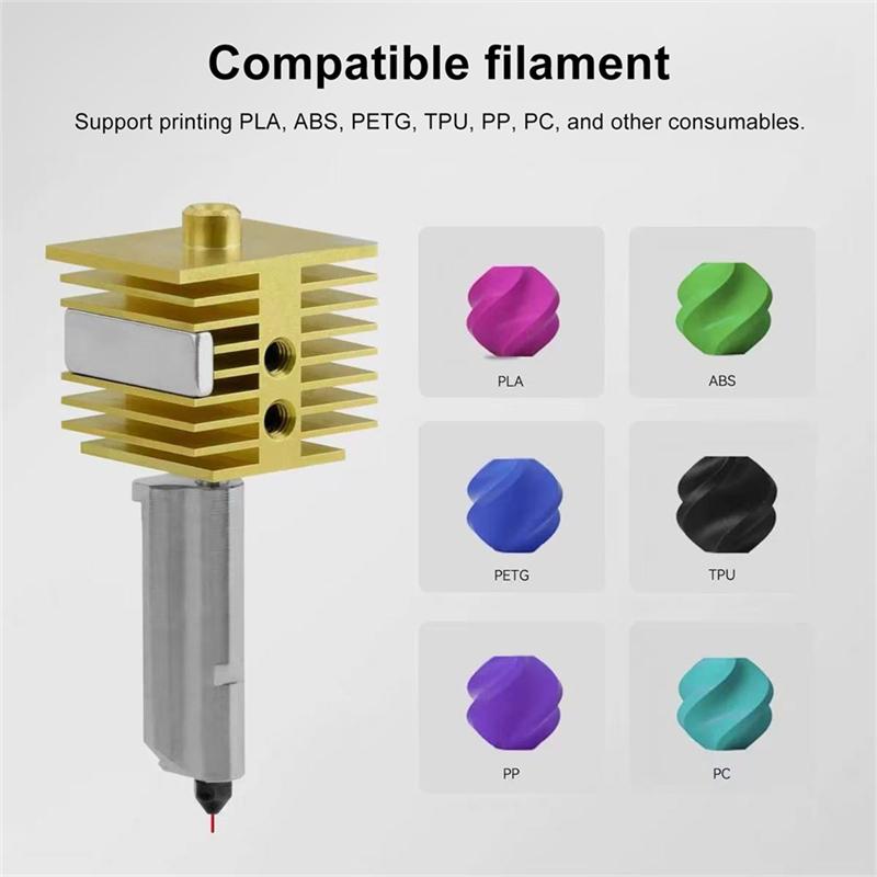New Upgrade 3D Printer Parts Hotend Kit for Bambu Lab A1 A1 Mini Fast Speed Hot End Brass Heat Sink Hardened Steel Nozzle 0.4mm
