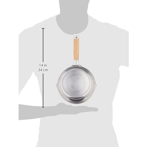 Wahei Freiz Benutzerfreundlicher Aluminium-Yukihira-Topf, 18cm, zum Köcheln, Kochen, für Miso-Suppe und zum Kochen, nur für Gasherd, RB-2584