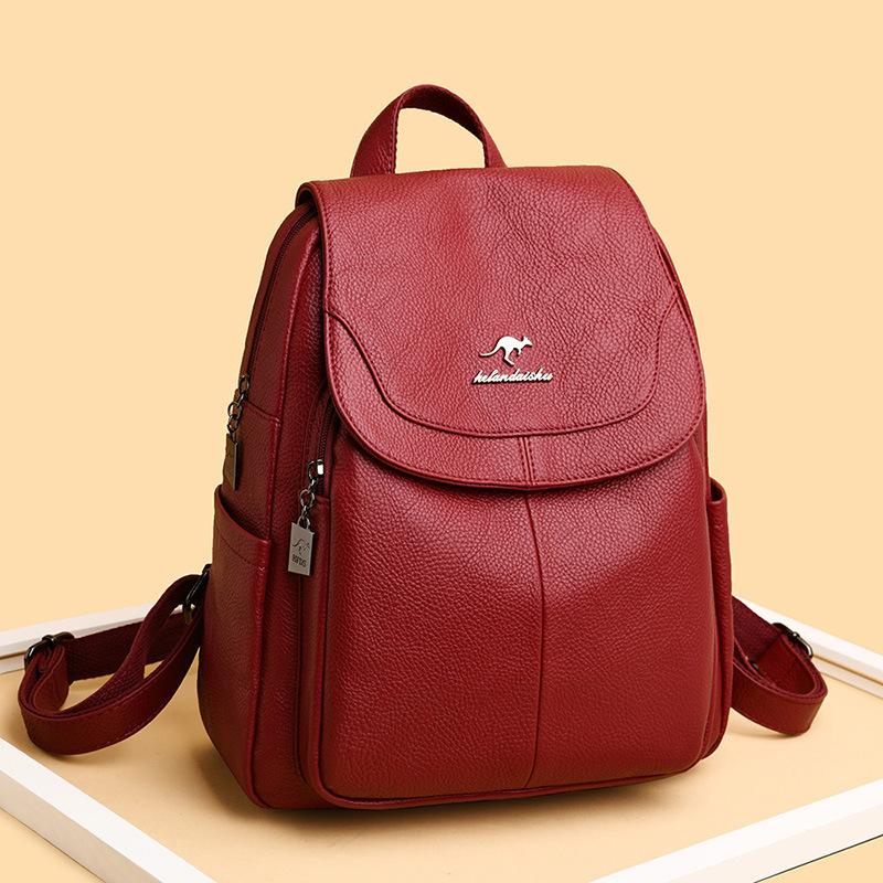 Lychee Pattern Backpack Women's Leisure Backpack European and American Trend Outdoor Travel Fashion Bag