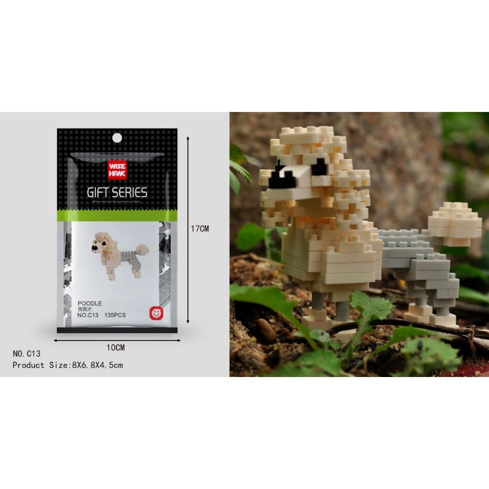 Kids Toy Mini Building Blocks Micro Bricks Eagle Moose Dog Cat Bird Animals 3D Model Bag Gifts Educational Toys For Children