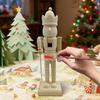 Wooden Nutcracker Ornaments Unpainted Paint Your Own DIY Christmas Nutcracker Figures for Living Room Decoration
