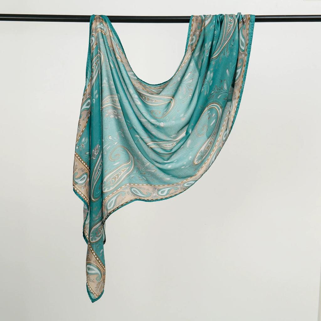 New Printing Rayon Hijab Scarf For Woman Muslim Hijabs Malaysia Long Wraps Shawl Islam Turban Headscarf Ramadan