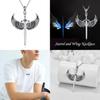 Wings Cross Unique Pendant Necklace With Alloy Material For Daily Urban Style