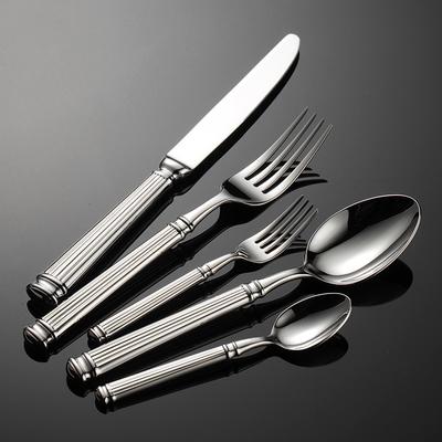 Forged 304 Stainless Steel Roman Column Series Western Food Knives, Forks, Spoons Hotel Tableware Heavy and High Value