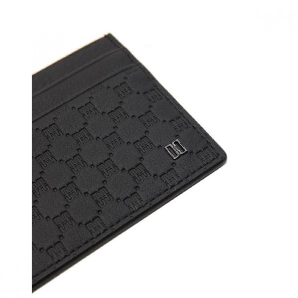 Daks Black Leather Louis Embossed Dd Pattern Card Holder Dbho4f369bk