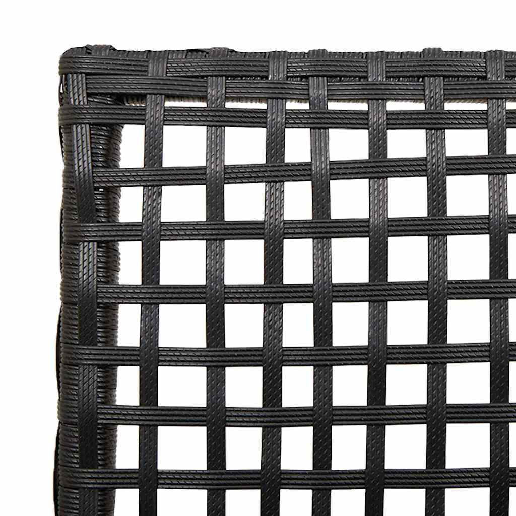 Garden Chair 2 Pcs Black 55 X 53 X 85 Cm Poly Rattan