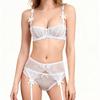 Lace Bra Large Breasts Half Cup Push Up With Underwire Support Lightweight Breathable Bralette Women