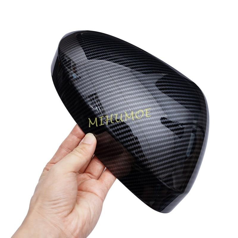 Car Side Rearview Mirror Cover Caps For Mitsubishi Outlander   2024 2025 2026 2Pcs/Set Carbon Fiber Black / Chrome ABS