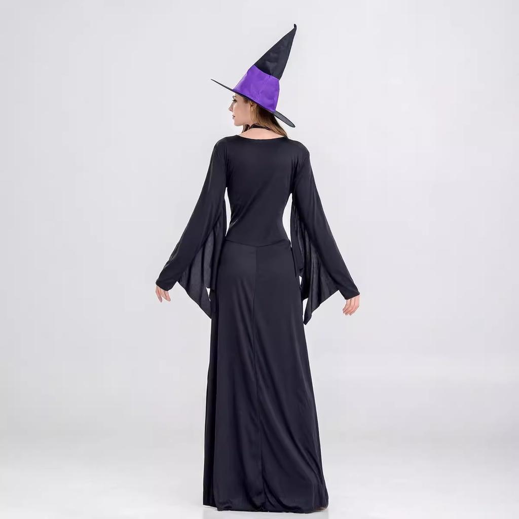 Cosplay Halloween, witch costume European and American cosplay purple witch dress cosplay holiday party costume