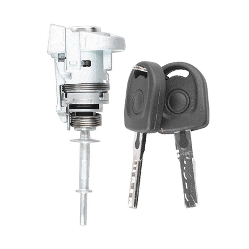 Door Lock Cylinder Automotive Supplies Silver & Black Auto For VW Touran 2003-2015