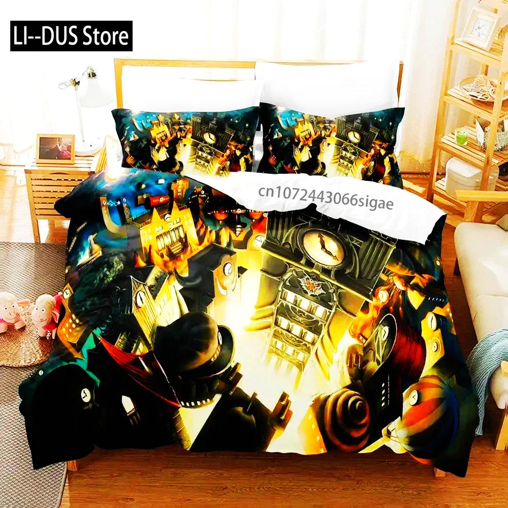 Anime Disgaea Bettwäsche-Set Bettbezug Bett-Set Steppdeckenbezug Kissenbezug Bettdecke King Queen Size Jungen Erwachsene Bettwäsche-Set