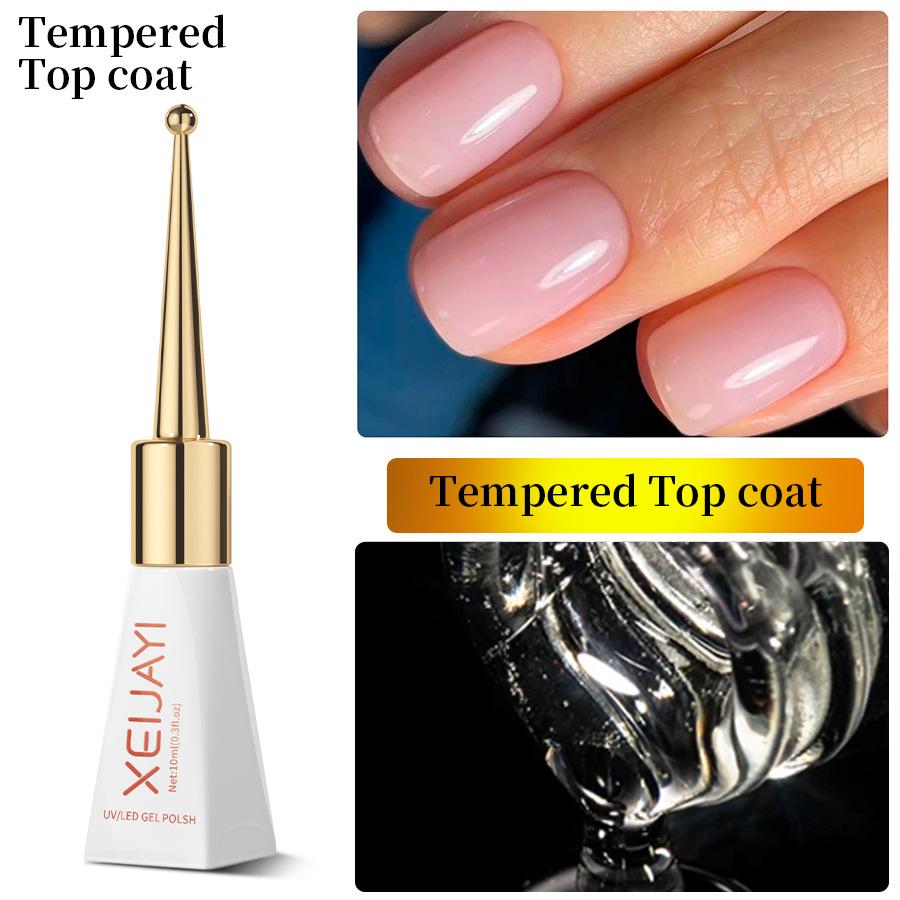 Fairy Armor UV Gel Nail Polish Base Set: No-Wipe, Super Glossy, Strengthening Manicure Sealer
