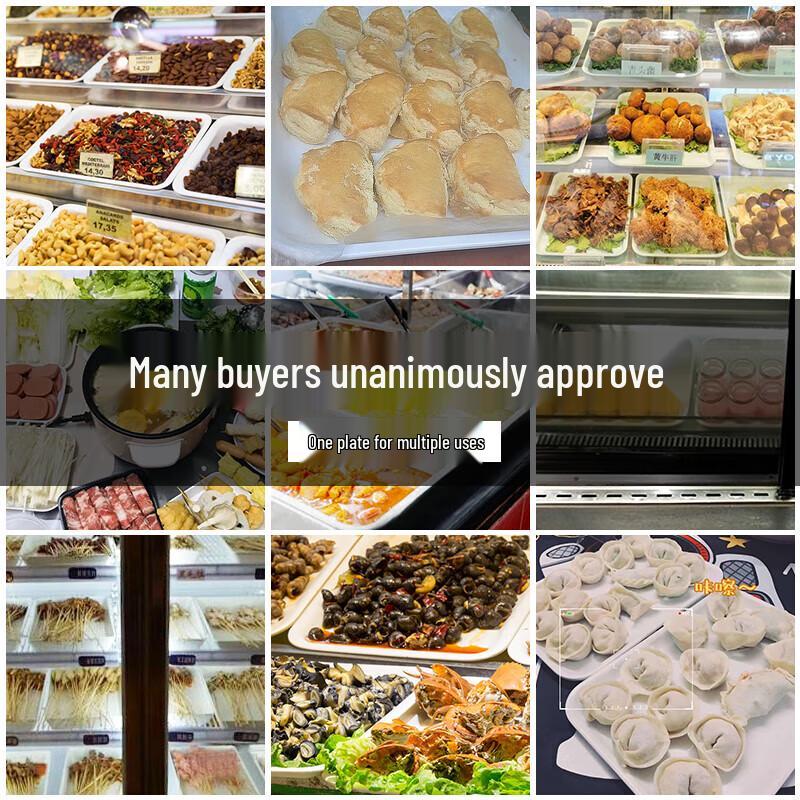 Huíhuáng Large White Rectangular Melamine Serving Tray