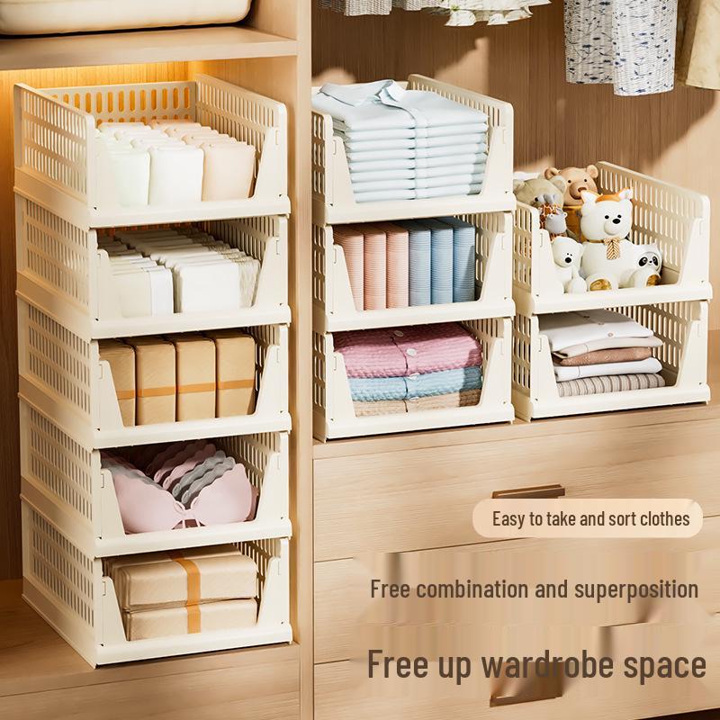 Foldable Multi-layer Storage Basket Rack – No Installation Needed