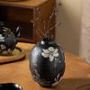 Creative Unique Black Ceramic Vases Home Living Room Desktop Decoration Exquisite Dining Table Flowers Arrangement Vase