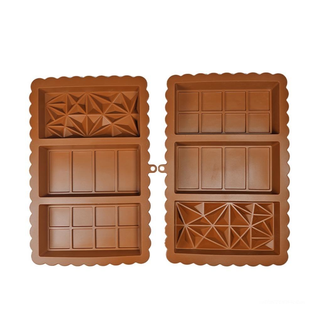 3-in-1 Silicone Chocolate Bar Mold Dubai Luxury Candy Bar Break Apart Molds for Baking DIY Gifts Professional Dessert Making