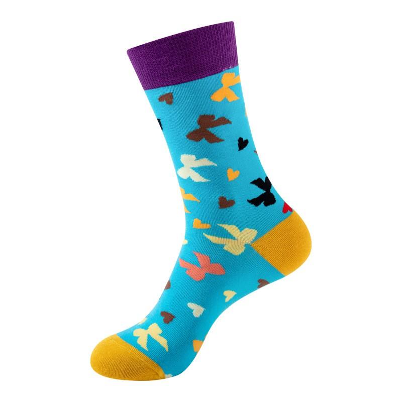 Stylish Four-Leaf Clover Socks Women Men Mid-Calf Crew Cotton Blend Trendy Casual Fashion