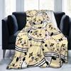 Cute Chiikawa Racco Blanket Fleece Printed Usagi Hachiware Breathable Soft Throw Blankets for Sofa