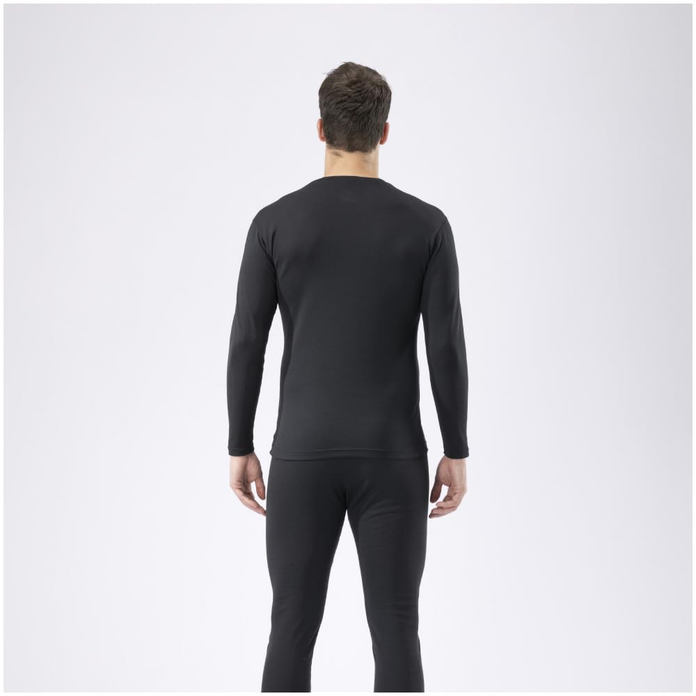 Breath Thermo a Innerwear for Crew Neck MS Size Underwear, Medium-weight Heat-generating Active, Long-sleeved Shirt, Black,