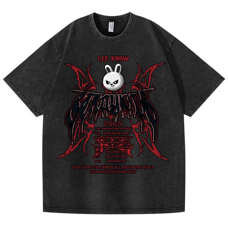 Concert Stray Kids Concert Evil Skzoo Combination Peripheral Print Summer Short Sleeves S
