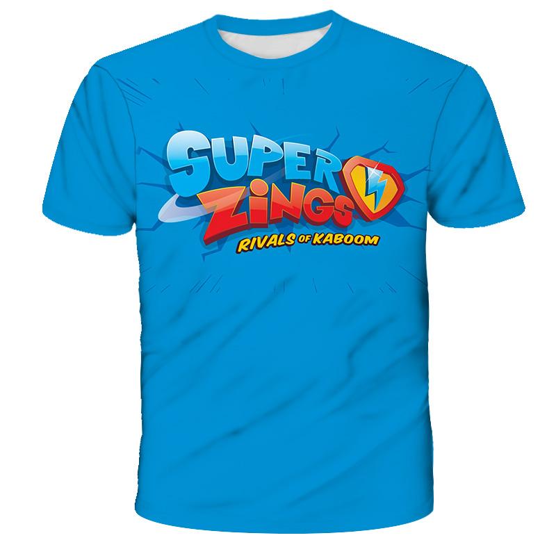 3D Super Zings T Shirt Kids Toddler Anime Game Streetwear Short Sleeve Children's T-Shirt Superzings Tshirt Children Cloth Tops