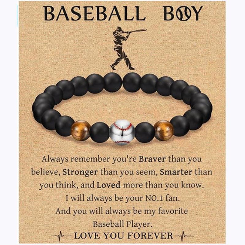 

Soccer Football Basketball Baseball Bracelet Gifts for Teen Boys Players Team Son Grandson Brother Nephew Friend, Birthday Gifts