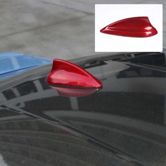 Red Real Carbon Fiber Shark Fin Antenna Trim For BMW F30 F22 F32 F36 F80 M3 M4