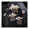 Pearl Hair Pins Set of 5, U-Shaped Hair Accessories for Women, Bridal Hair Jewelry for Wedding, Party, Graduation, Formal & Casual Occasions, Gold