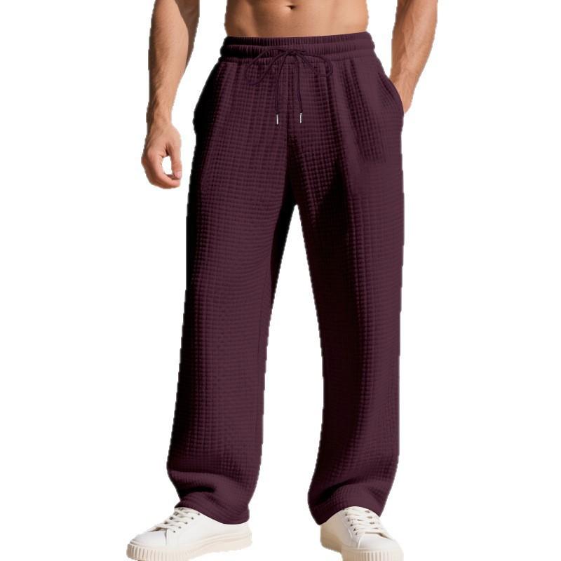 Men's Casual Straight Leg Sweatpants Simple Heavyweight Loose American Hip Hop Autumn Winter