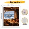 Christmas winter sea fishing boat snow scene digital painting oil painting art kit hand painting home decoration painting