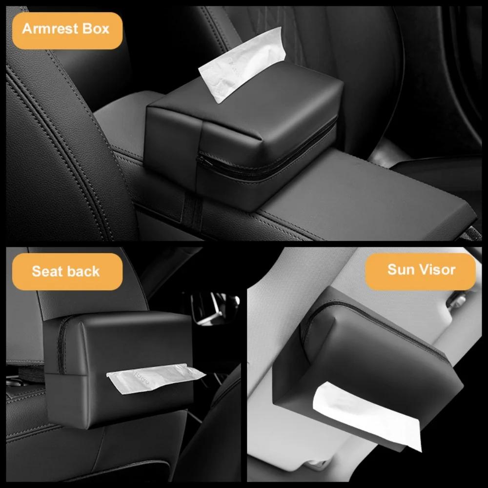 

Car Tissue Box Sunshade Seat Backrest Suspension Tissue Box Car Armrest Box Tissue Storage Box With Fix Strap Car Storage червоний