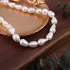 1String, Baroque Waterdrop Pearl 7-8mm, Fashion Women Natural Freshwater Pearl Beads for Jewelry Making DIY Crafts, Luxury Bulk Gifts 36cm