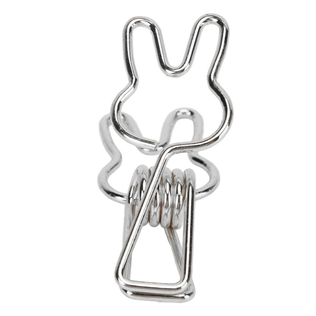 100pcs   Clips Cute Cartoon   Shape Metal Hollowed   Tail Clips Paper Clamps for   Document