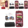 Compact And Stylish Cosmetic Organiser Roll And Go Cosmetic Bag With 4 Zippered Compartments