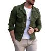 Men's Slim Denim Lapel Jacket - Solid Color, Large Size for Autumn & Winter