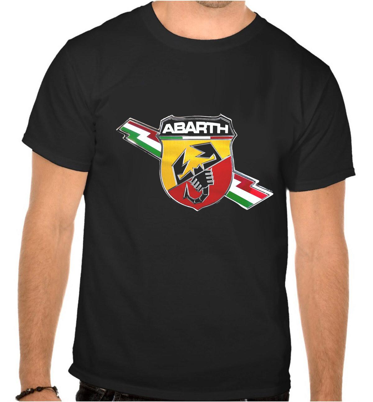 26 Abarth Fiat Car Logo Black T-Shirt -1107- Unisex T-Shirt S