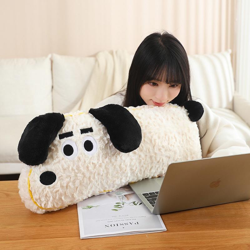 Internet celebrity cute puppy doll long throw pillow plush toy doll sofa living room bedside cushion sleeping pillow girl