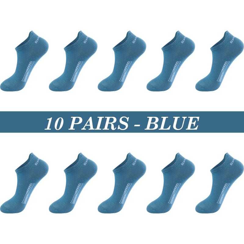 High Quality 10 Pairs Men Socks Breathable Cotton Summer Sports Boat Sock Mesh Casual Athletic Thin Cut Short Sokken Plus Size 37-48