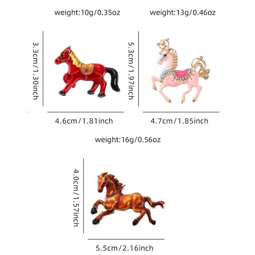 Rhinestone Horse Brooches Lapel Pins Brooch Pins New Running Horse Brooch  Jewelry Accessories