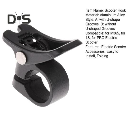 Electric Scooter Folding Hook Ring Heavy Duty Aluminum Alloy Scooter Hanging Hook Hanger Ring 8.5-Inch Electric Scooter Accessories