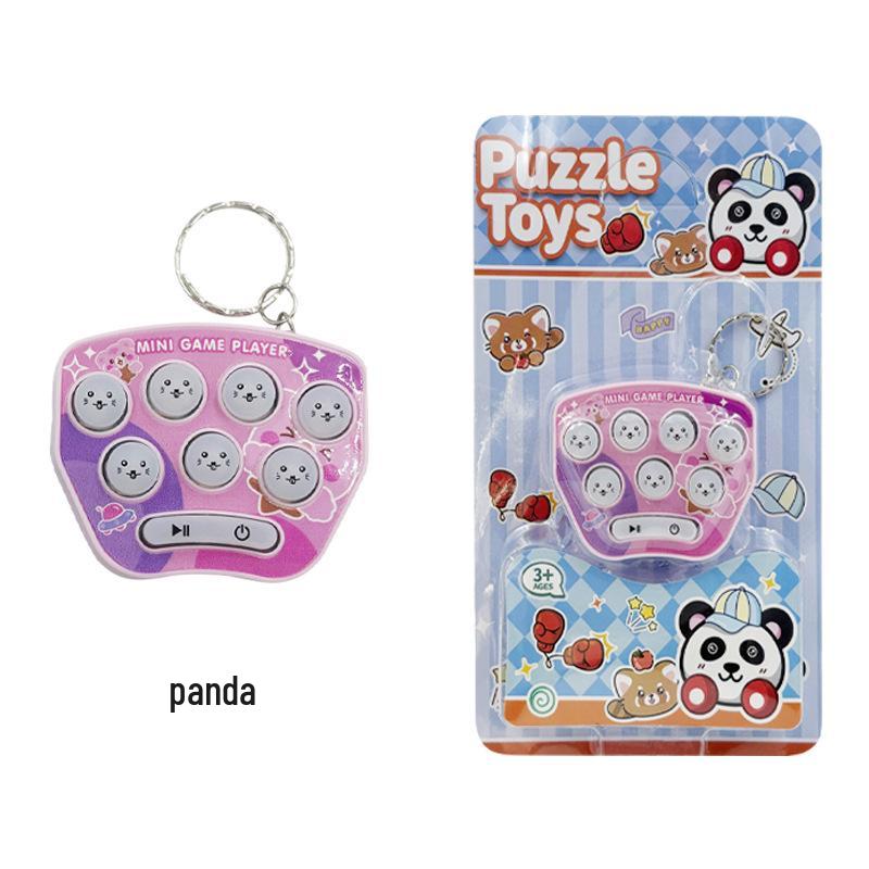 Luminous Mini Cartoon Whack-a-Mole Game Console Keychain Pendant