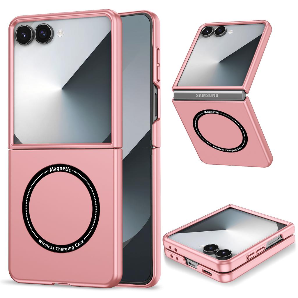 Skin Smooth Case for Samsung Galaxy Z Flip 8 ZFlip 7 6 5 4 3 Lens Protection Magnetic Wireless Charging Anti-Scratch Hard Cover