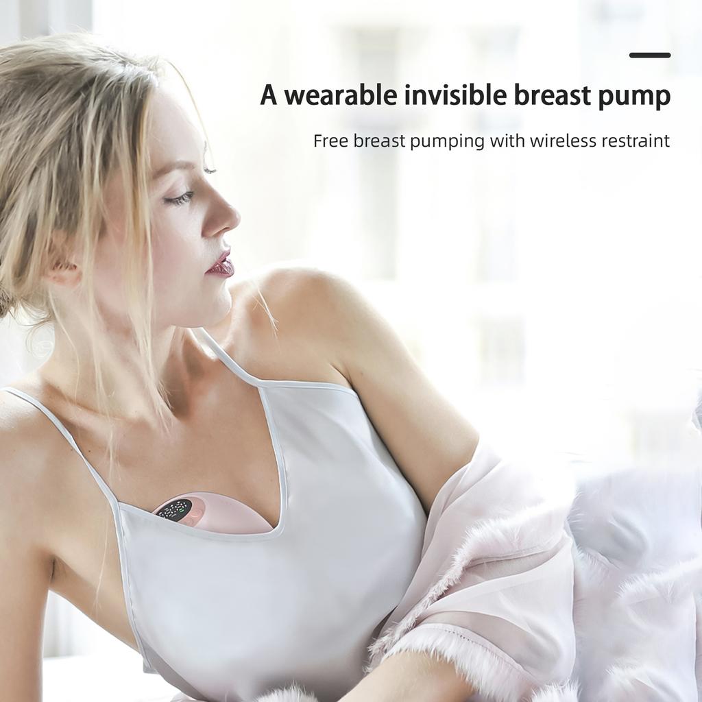 Bärbar Elektrisk Bröstpump Händer   för Amning 4 Lägen 12 Sugnivåer   Röstmeddelanden Lågt Ljud Inbyggt Batteri med 160ml Mjölkuppsamling